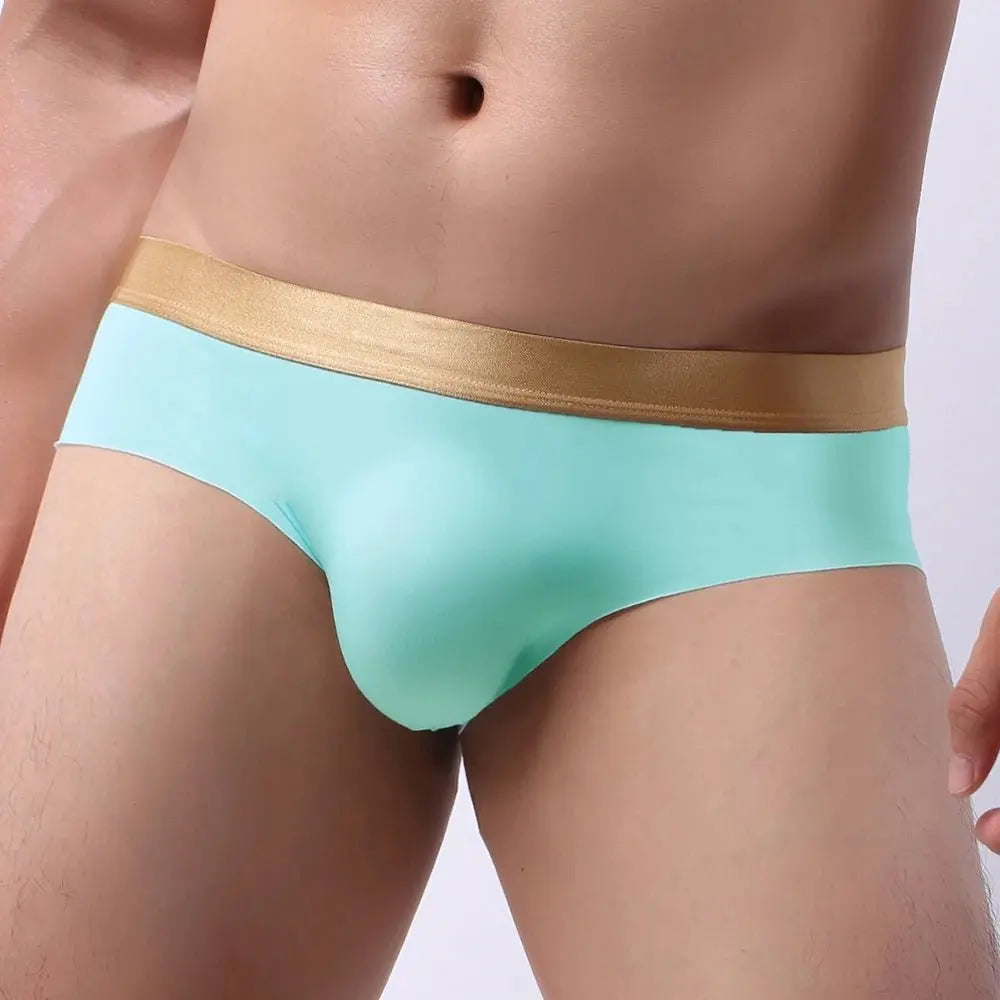 Men's Ice Silk Pouch Briefs - WOWihte