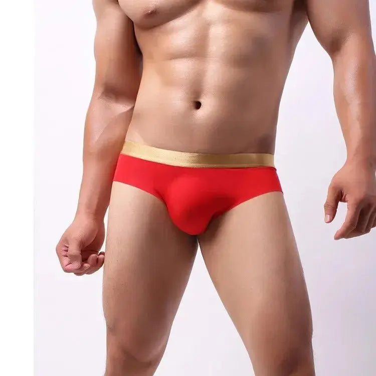 Men's Ice Silk Pouch Briefs - WOWihte