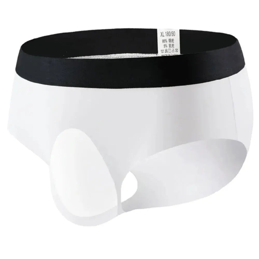 Men's Ice Silk Pouch Briefs - WOWihte