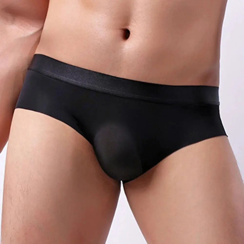 Men's Ice Silk Pouch Briefs - WOWihte