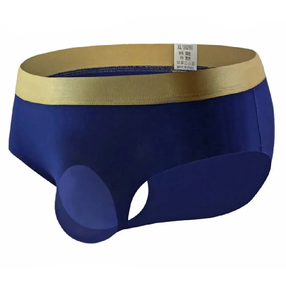 Men's Ice Silk Pouch Briefs - WOWihte