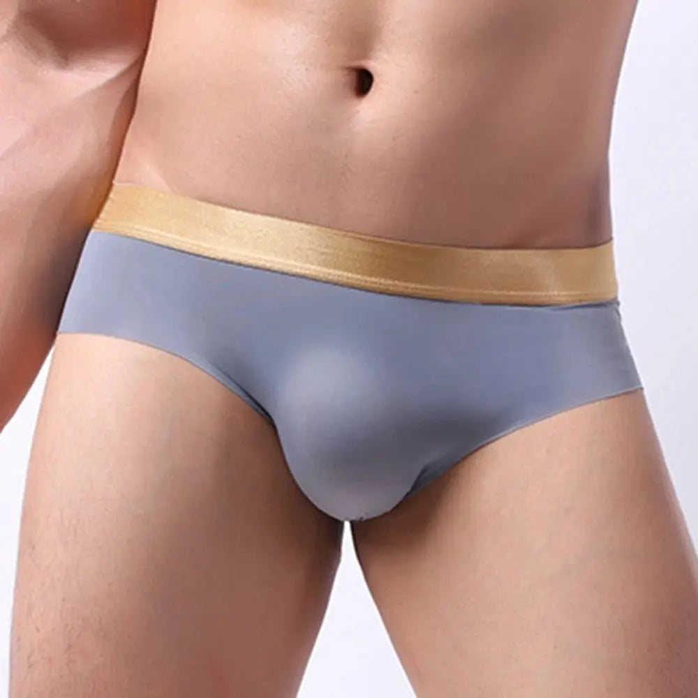 Men's Ice Silk Pouch Briefs - WOWihte
