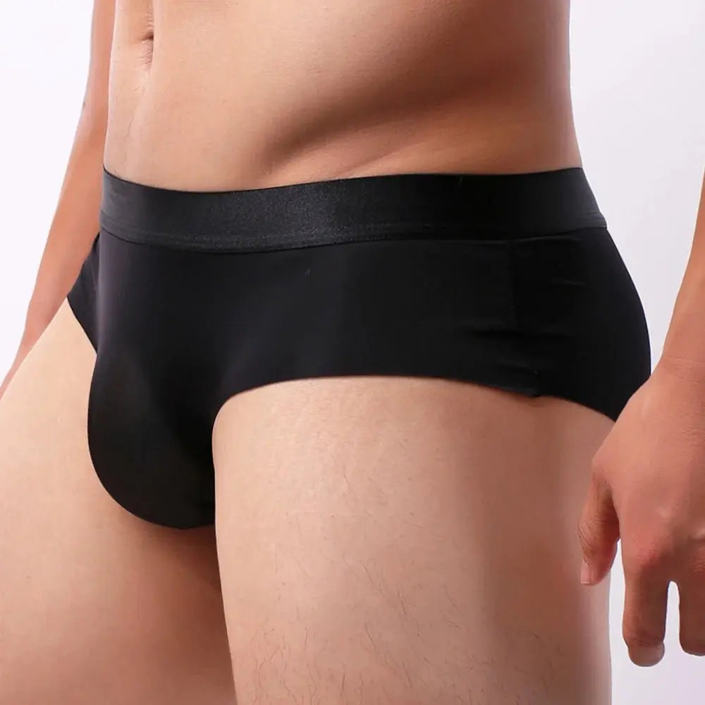 Men's Ice Silk Pouch Briefs - WOWihte