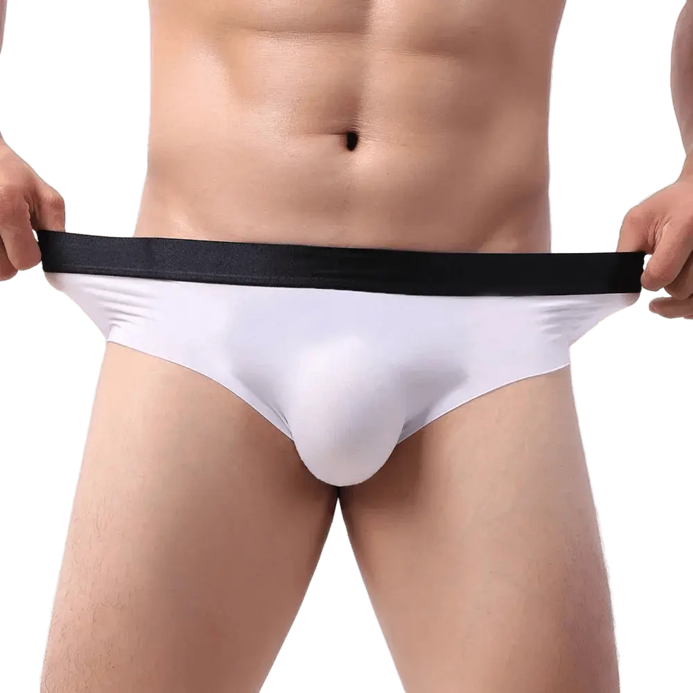 Men's Ice Silk Pouch Briefs - WOWihte