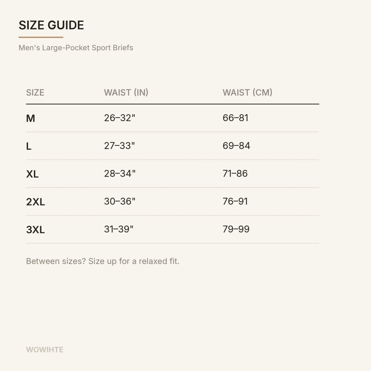 Men's Large-Pocket Sport Briefs - WOWihte