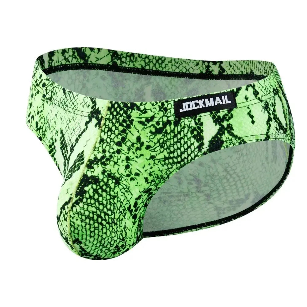 Men's Leopard Print Bikini Briefs - WOWihte