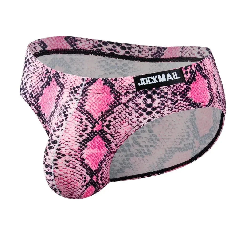 Men's Leopard Print Bikini Briefs - WOWihte