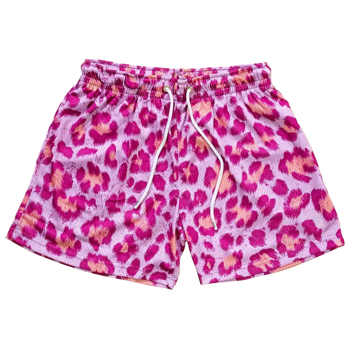 Men's Leopard Quick - Dry Beach Shorts - WOWihte