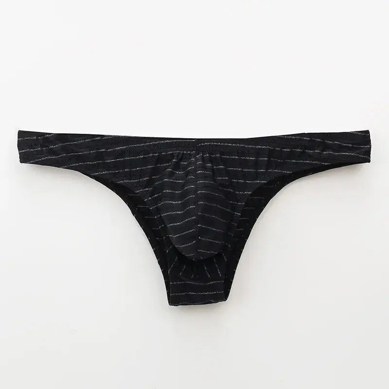Men's Low Rise Striped Briefs - WOWihte