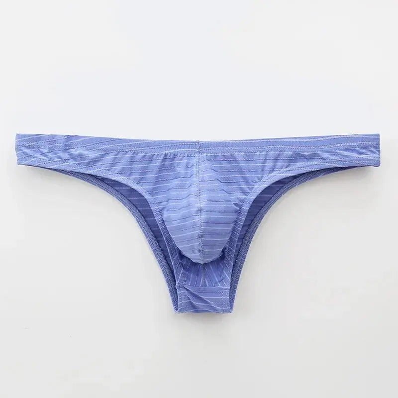 Men's Low Rise Striped Briefs - WOWihte