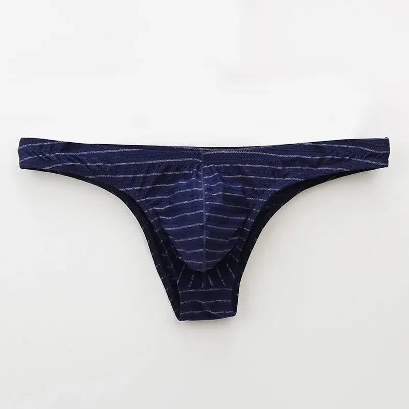 Men's Low Rise Striped Briefs - WOWihte