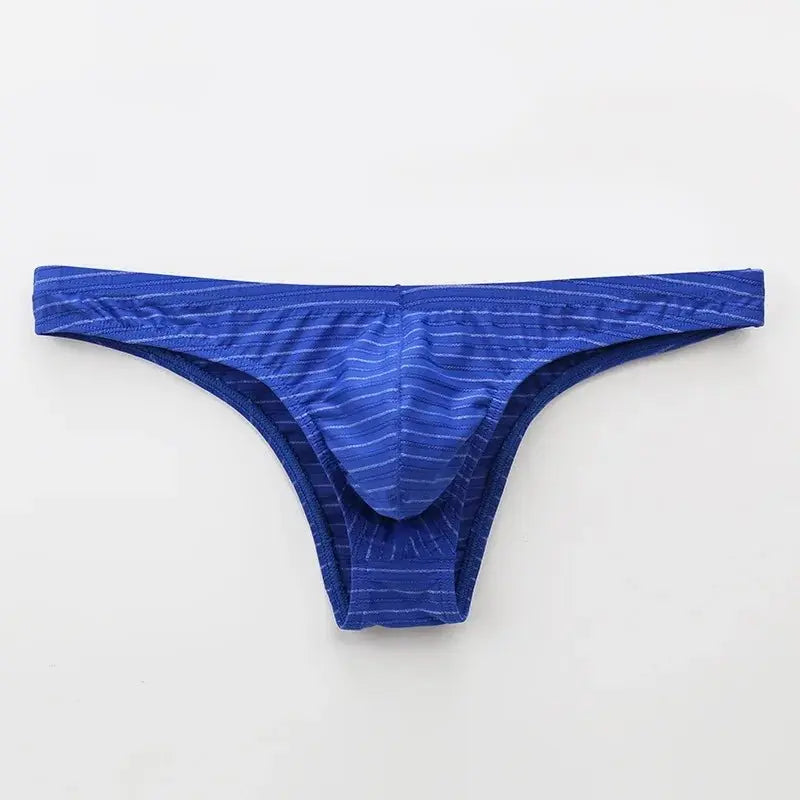 Men's Low Rise Striped Briefs - WOWihte