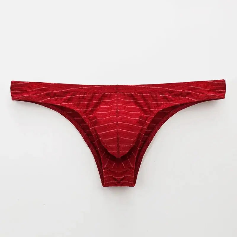 Men's Low Rise Striped Briefs - WOWihte