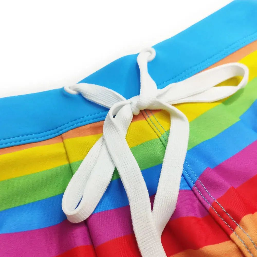 Men's Low-Waist Beach Swim Trunks - WOWihte