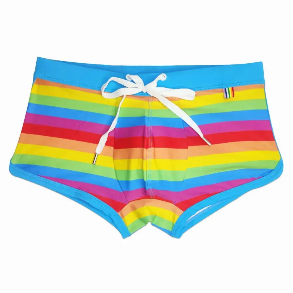 Men's Low-Waist Beach Swim Trunks - WOWihte