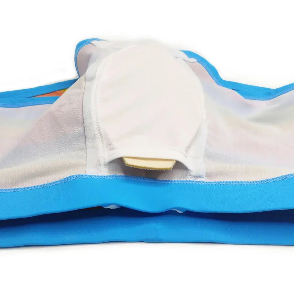 Men's Low-Waist Beach Swim Trunks - WOWihte