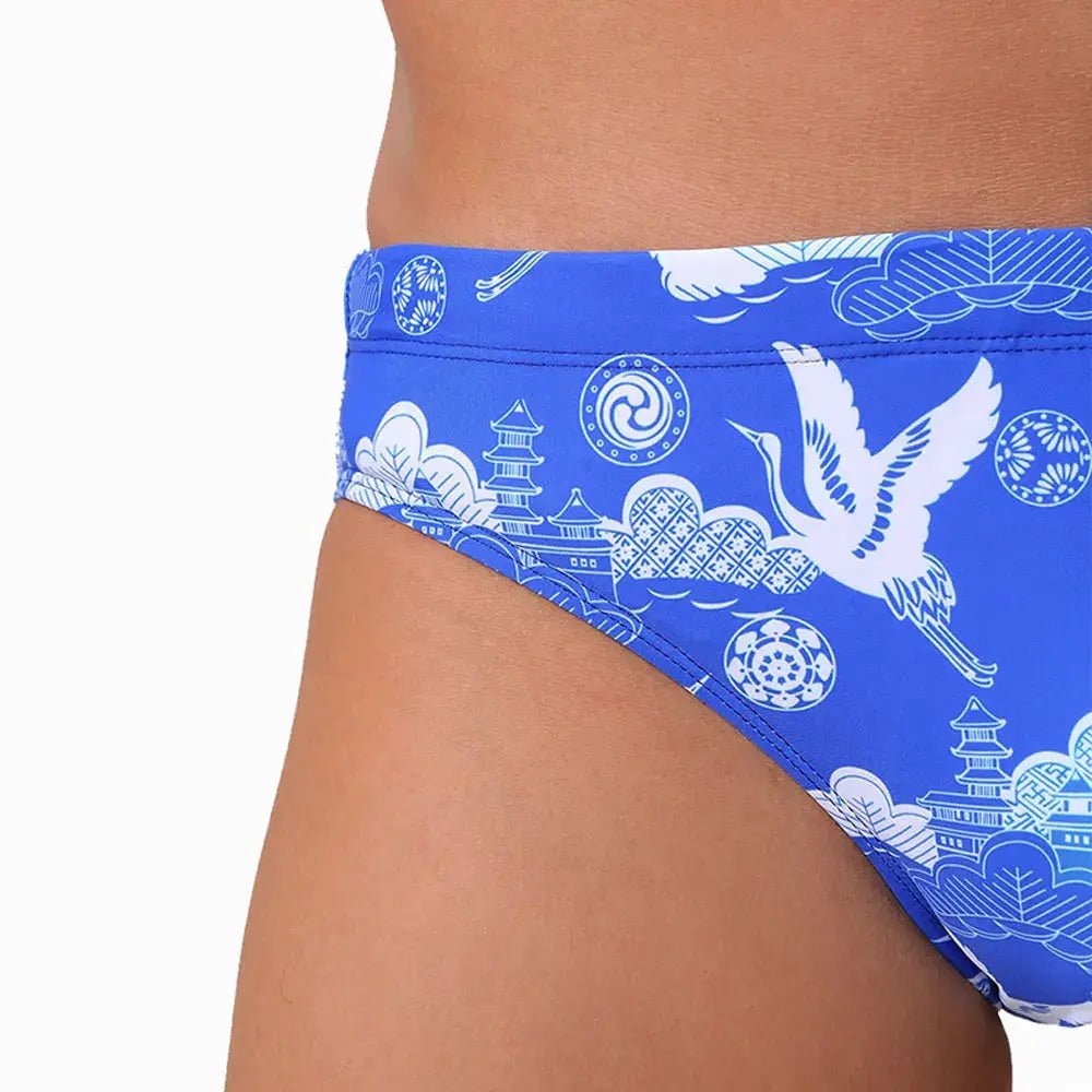 Men's Low-Waist Swim Briefs - WOWihte