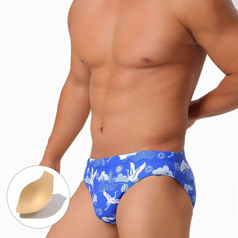 Men's Low-Waist Swim Briefs - WOWihte