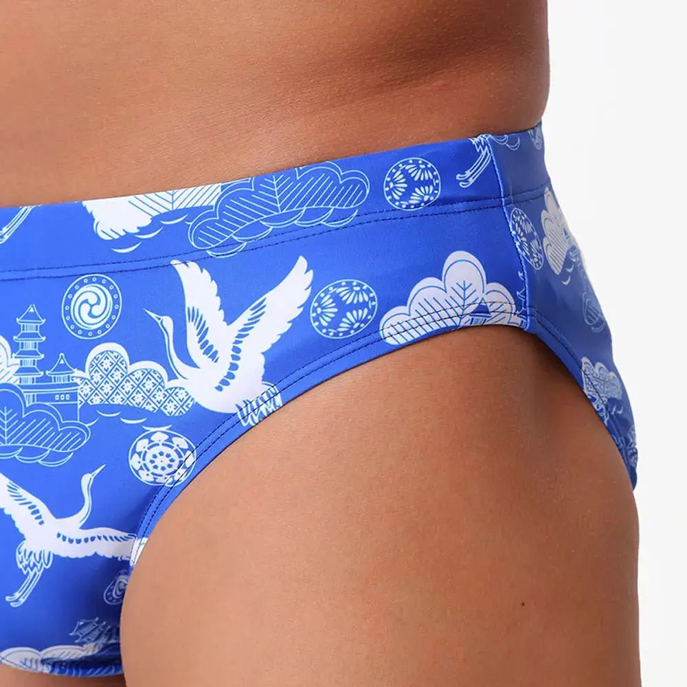 Men's Low-Waist Swim Briefs - WOWihte