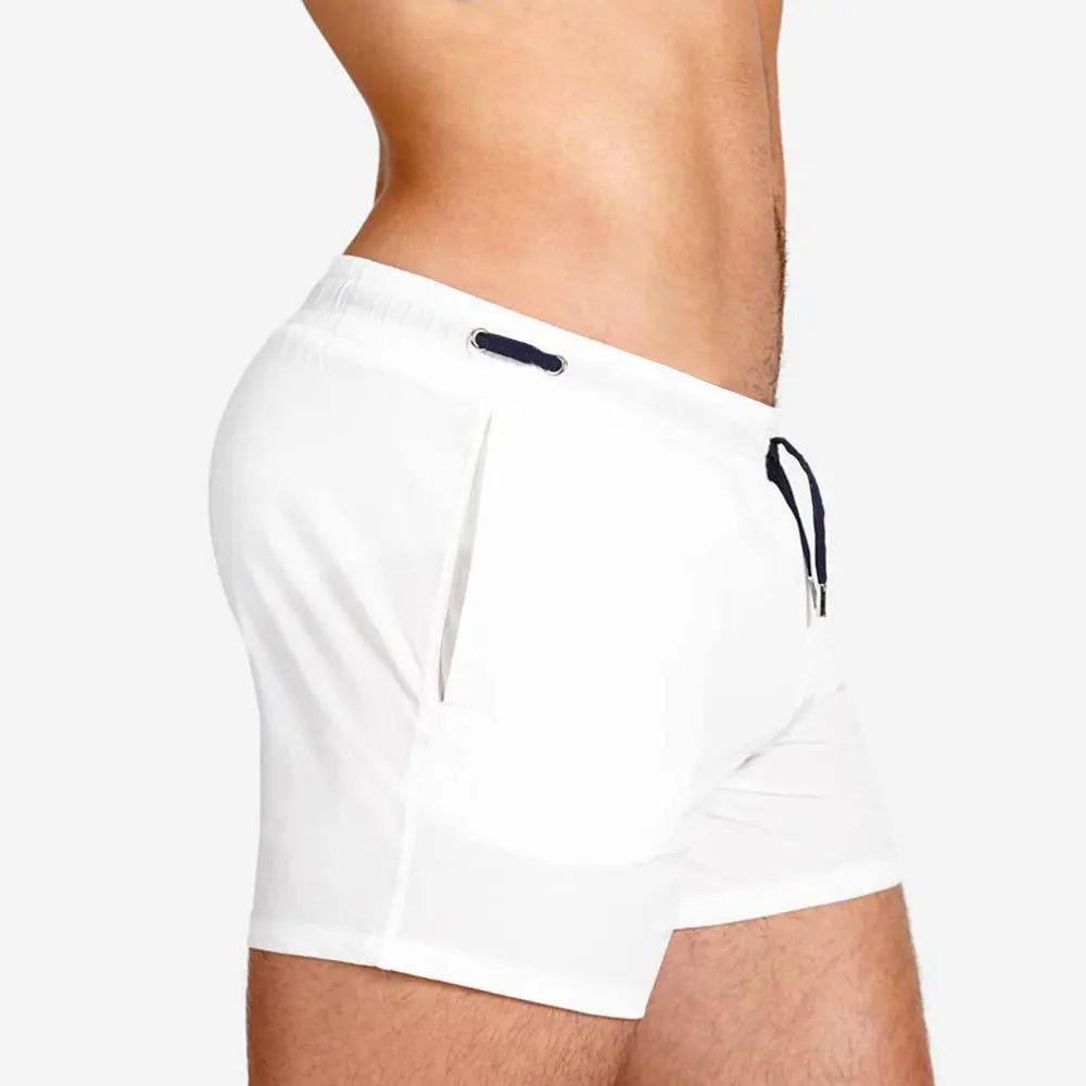 Men's Mesh - Lined Swim Shorts - WOWihte