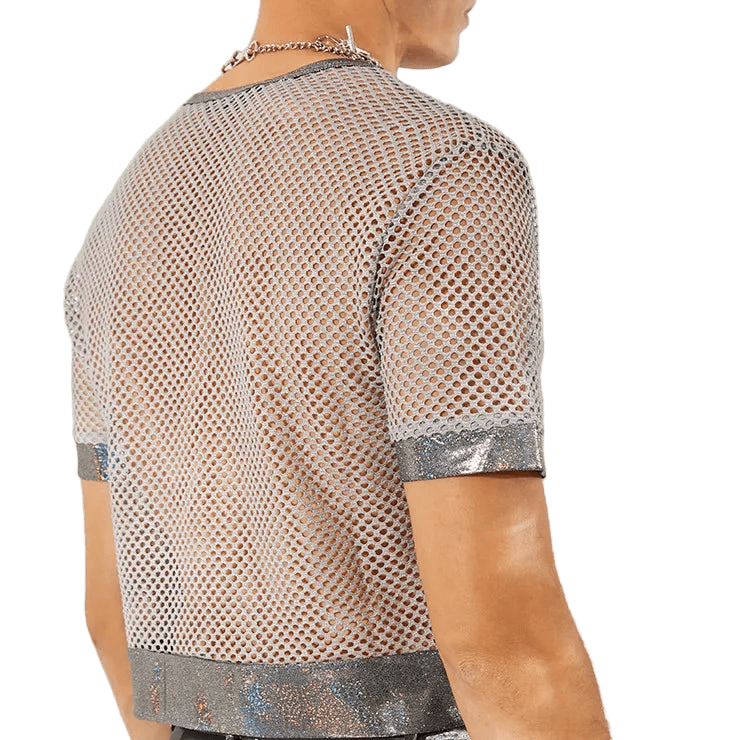Men's Mesh Patchwork Crop - WOWihte