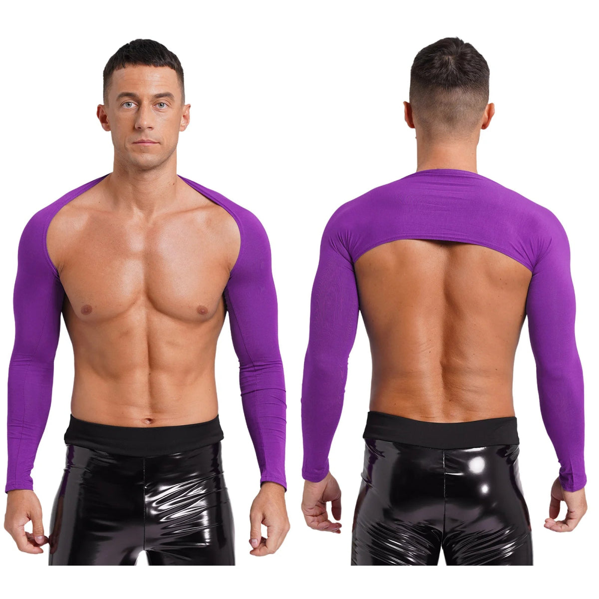 Men's Muscle Fit Cropped Cardigan - WOWihte