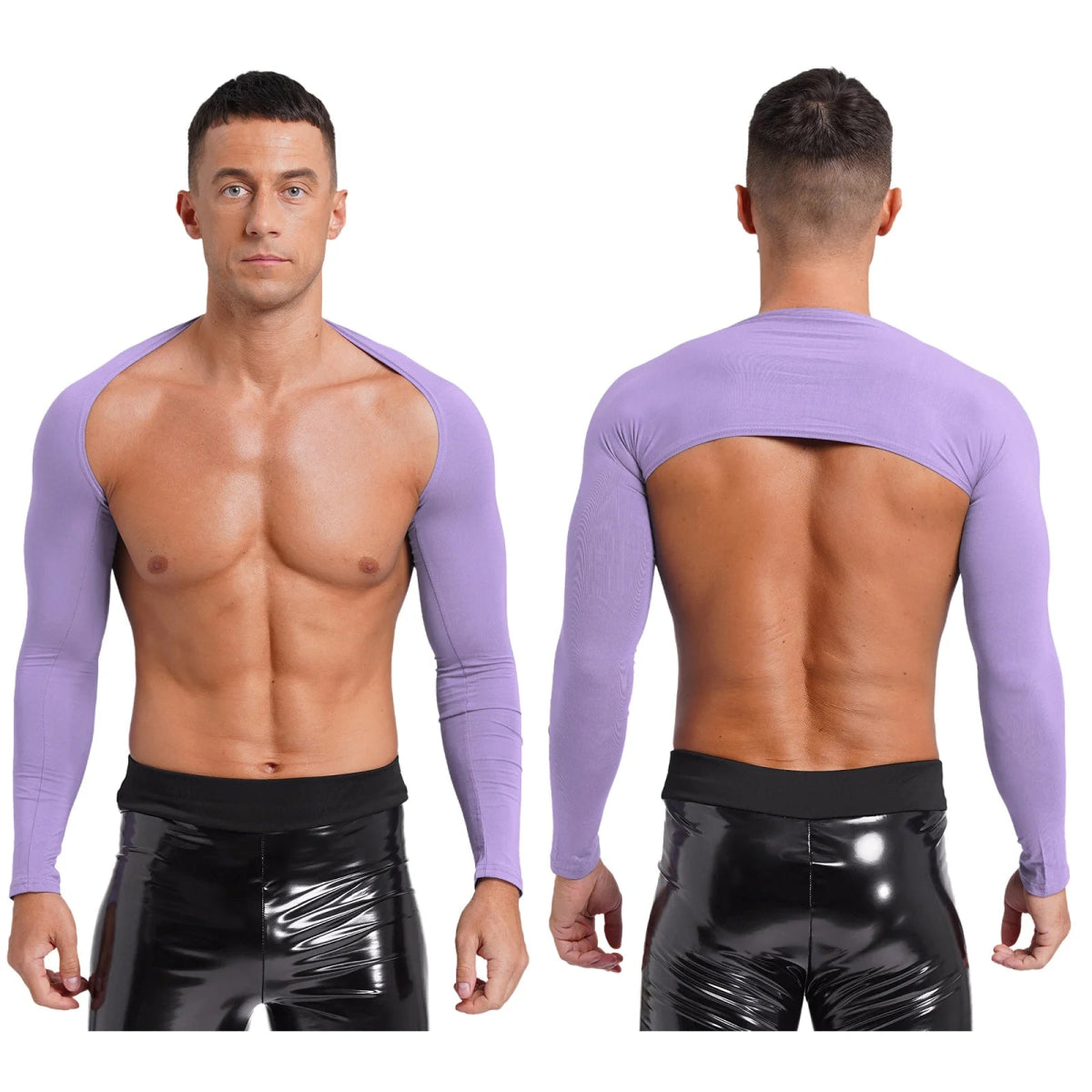 Men's Muscle Fit Cropped Cardigan - WOWihte