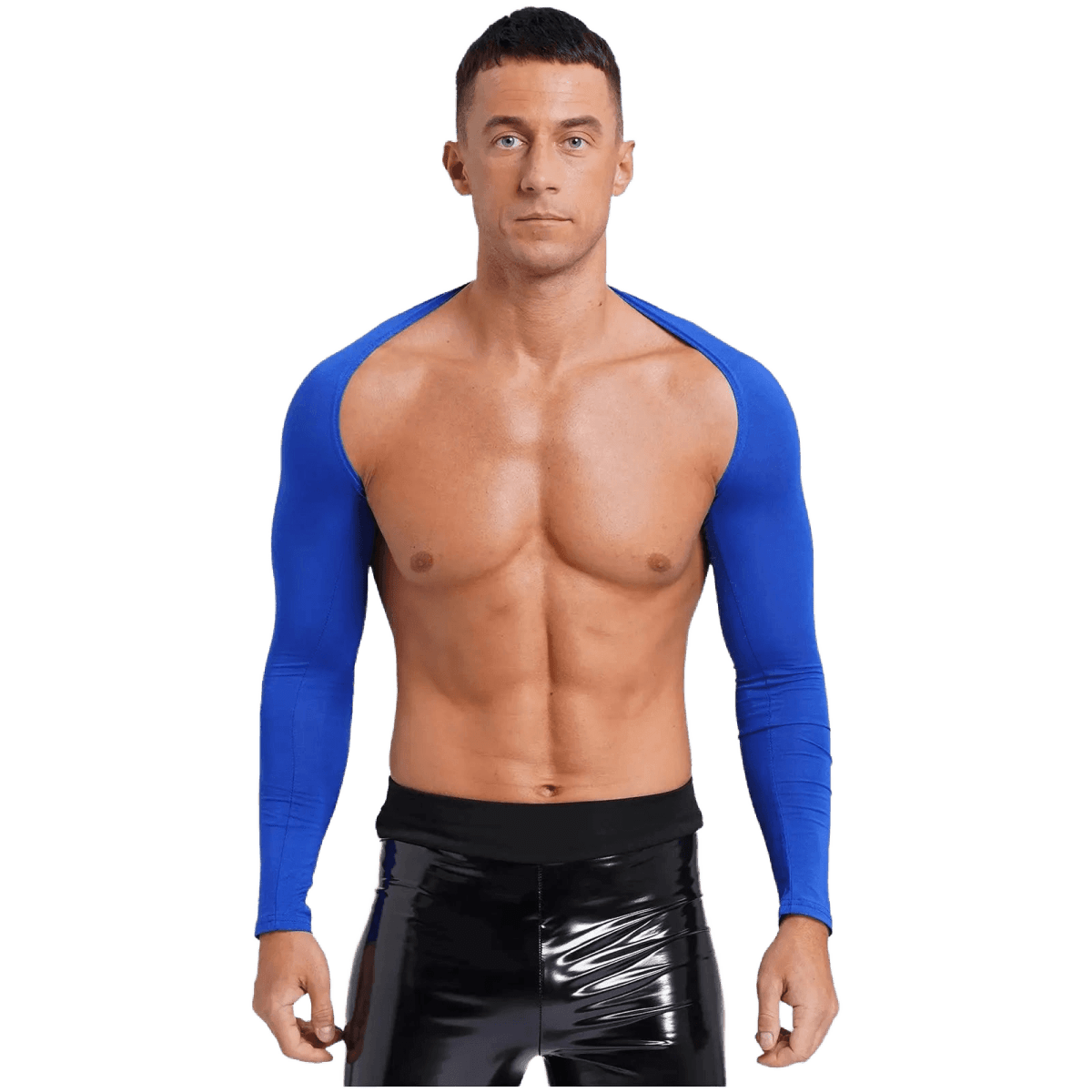 Men's Muscle Fit Cropped Cardigan - WOWihte