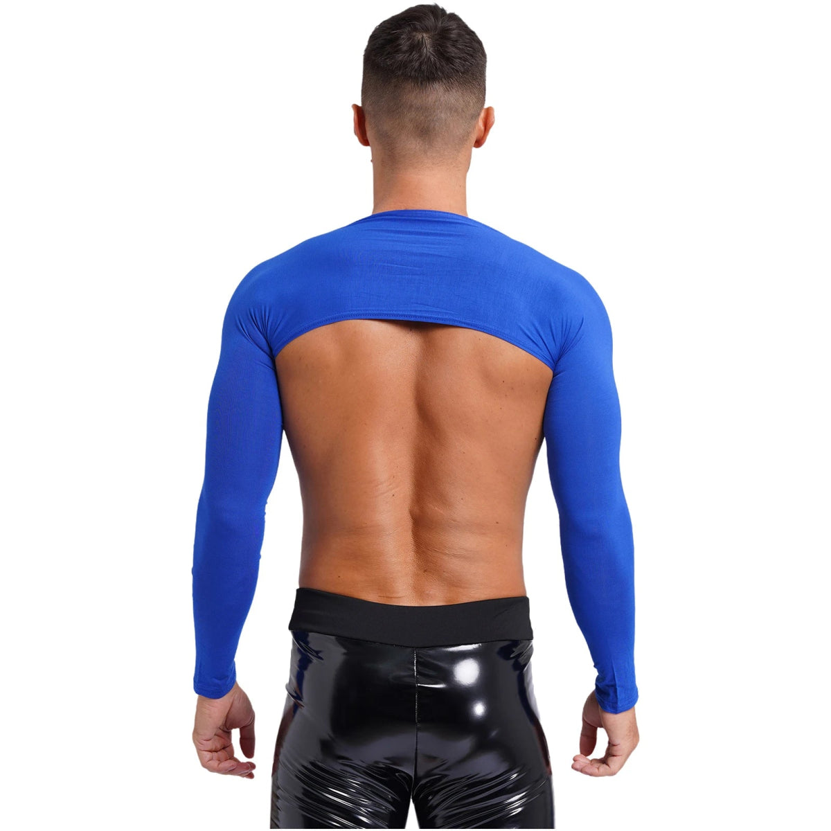 Men's Muscle Fit Cropped Cardigan - WOWihte