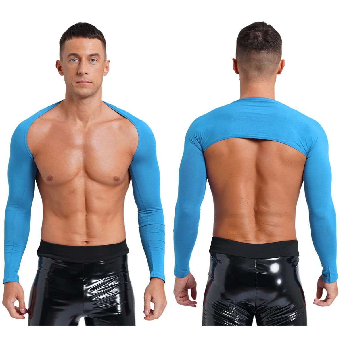 Men's Muscle Fit Cropped Cardigan - WOWihte