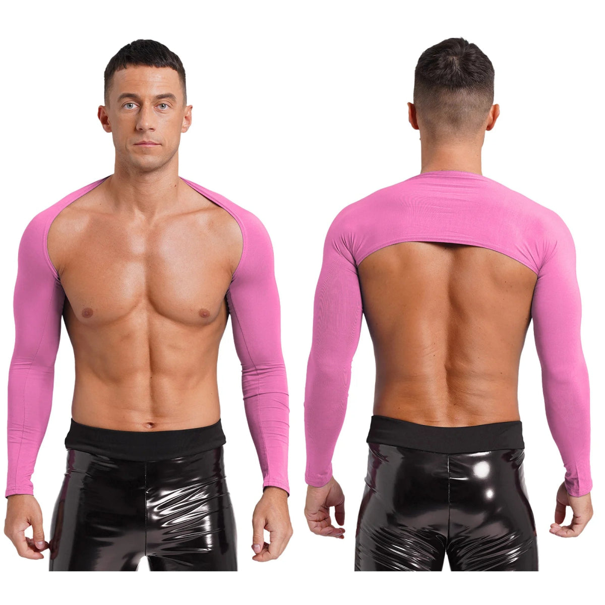 Men's Muscle Fit Cropped Cardigan - WOWihte