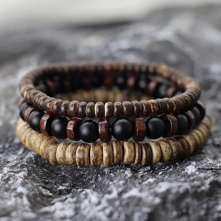 Men's Natural Stone Beaded Bracelet - WOWihte