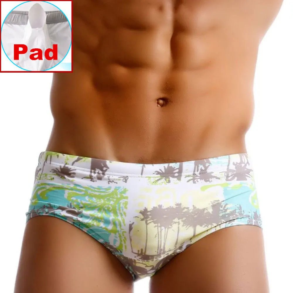 Men's Palm Beach Swim Trunks - WOWihte