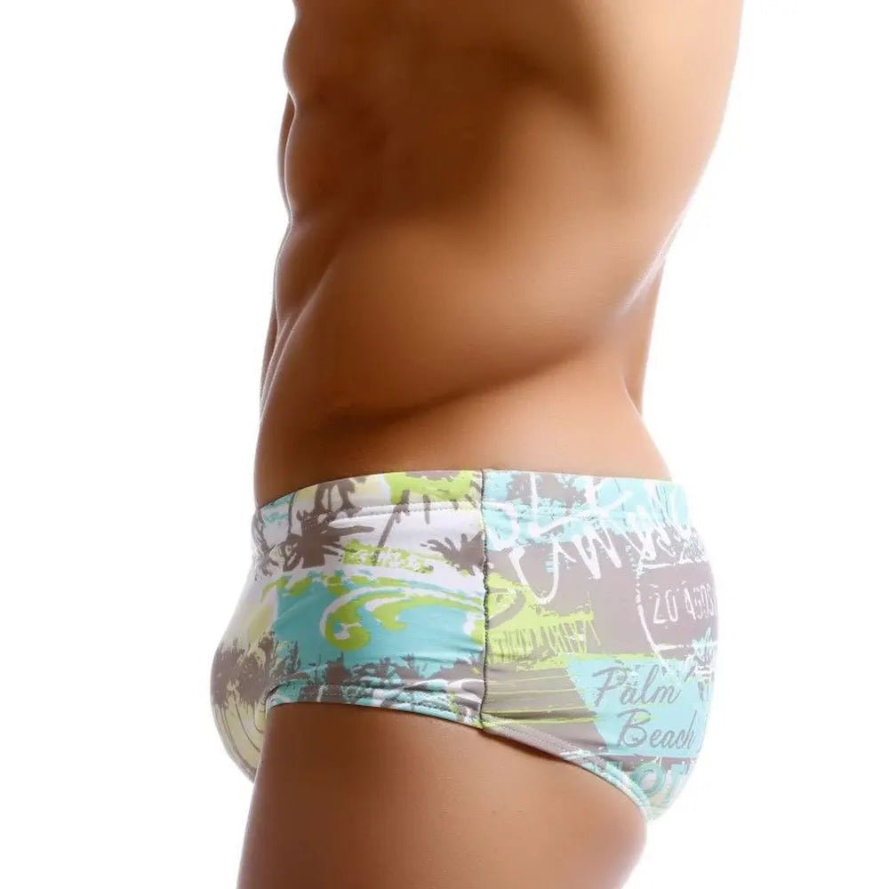 Men's Palm Beach Swim Trunks - WOWihte