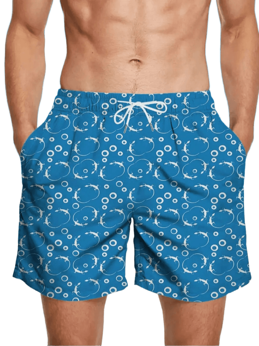 Men's Quick - Dry 3D Swimshorts - WOWihte
