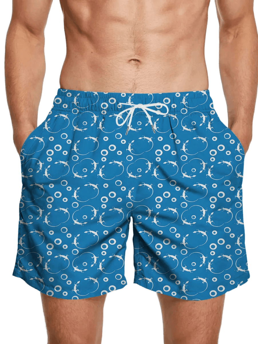 Men's Quick - Dry 3D Swimshorts - WOWihte