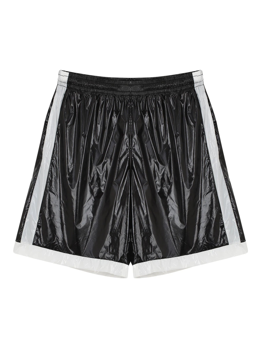 Men's Quick - Dry Glossy Striped Trunks - WOWihte