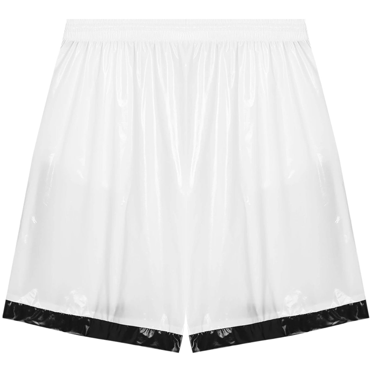 Men's Quick - Dry Glossy Striped Trunks - WOWihte