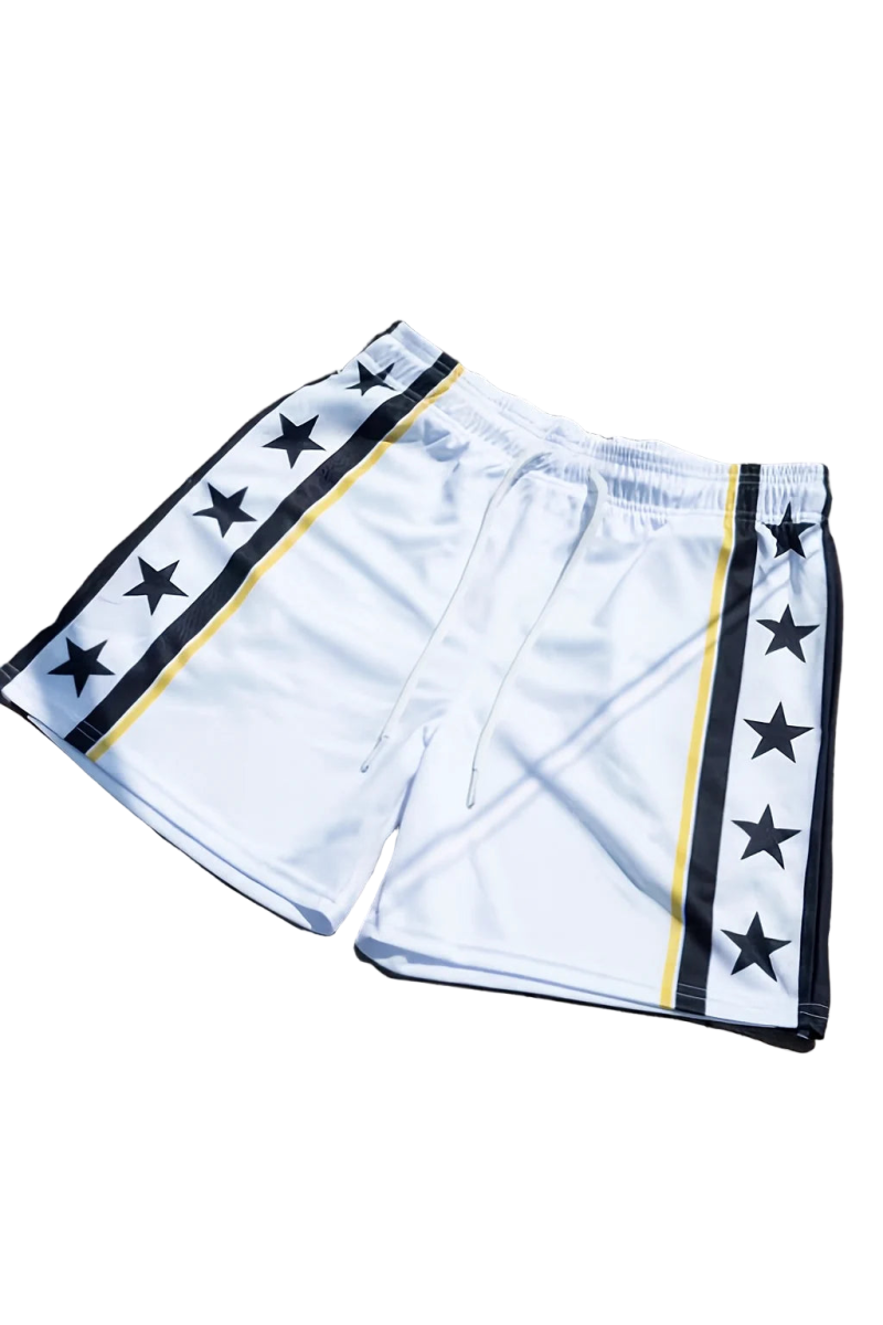 Men's Quick - Dry Star Swim Shorts - WOWihte