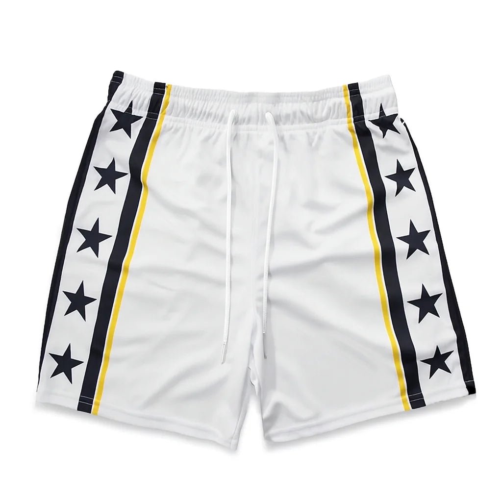Men's Quick - Dry Star Swim Shorts - WOWihte