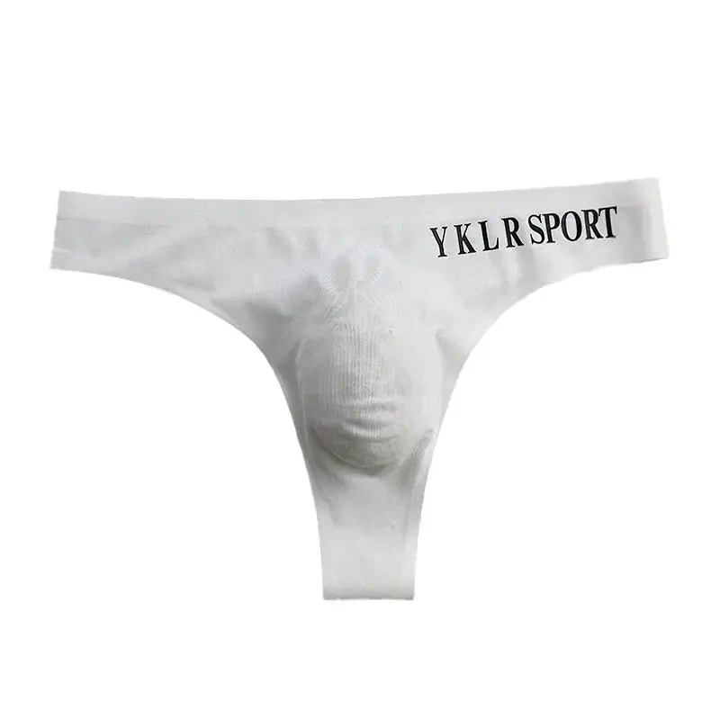 Men's Seamless Ice Silk Thong - WOWihte