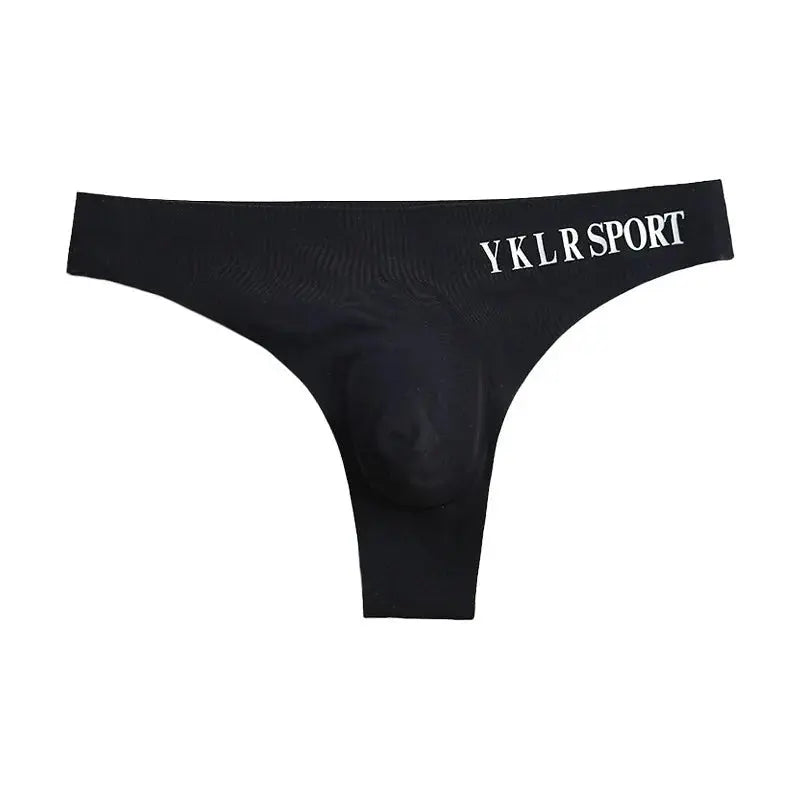 Men's Seamless Ice Silk Thong - WOWihte