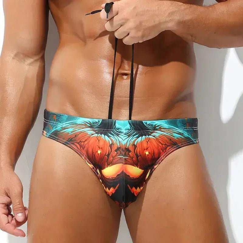 Men's Sexy Bikini Swimsuit Beach Underwear Board Shorts Surfing Man Bathing Briefs Breathable Stretch Underpants - WOWihte