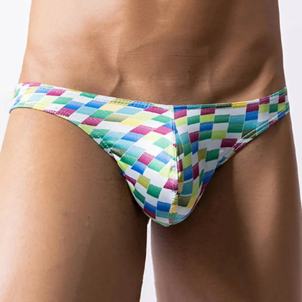 Mens Sexy G - Strings Low Rise T - back Briefs Hight Cut Bikini Thongs Summer Seamless Smooth Underwear Super Mini Swim Underpants - WOWihte