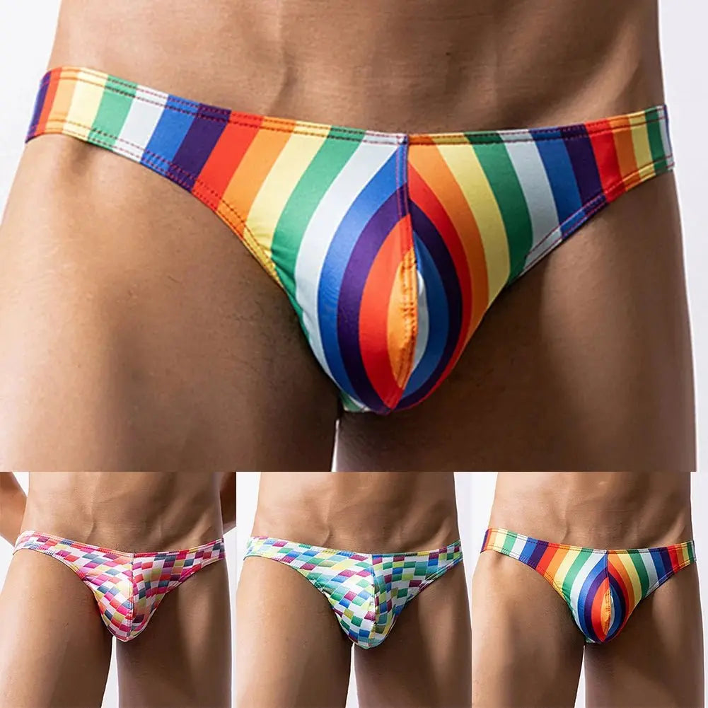 Mens Sexy G - Strings Low Rise T - back Briefs Hight Cut Bikini Thongs Summer Seamless Smooth Underwear Super Mini Swim Underpants - WOWihte