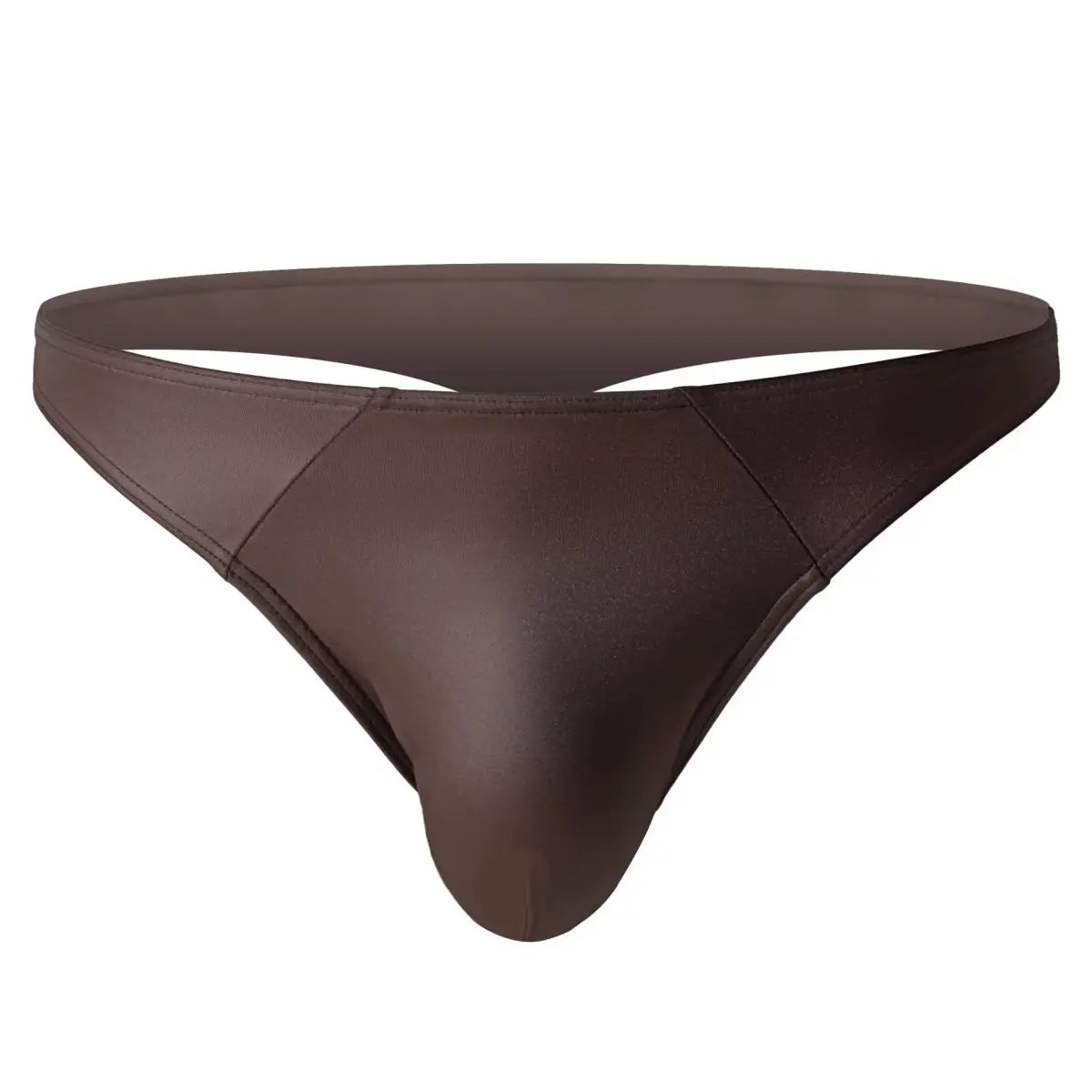 Men's Sexy Patent Leather T - Back Thong Underwear - WOWihte