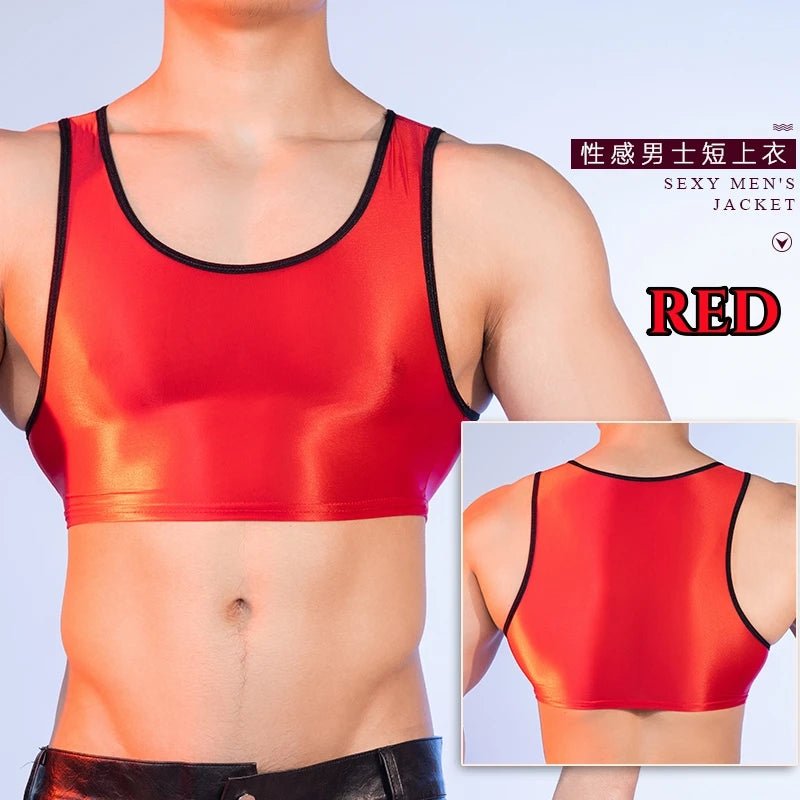 Men's Sexy Sleeveless Crop Tops - WOWihte