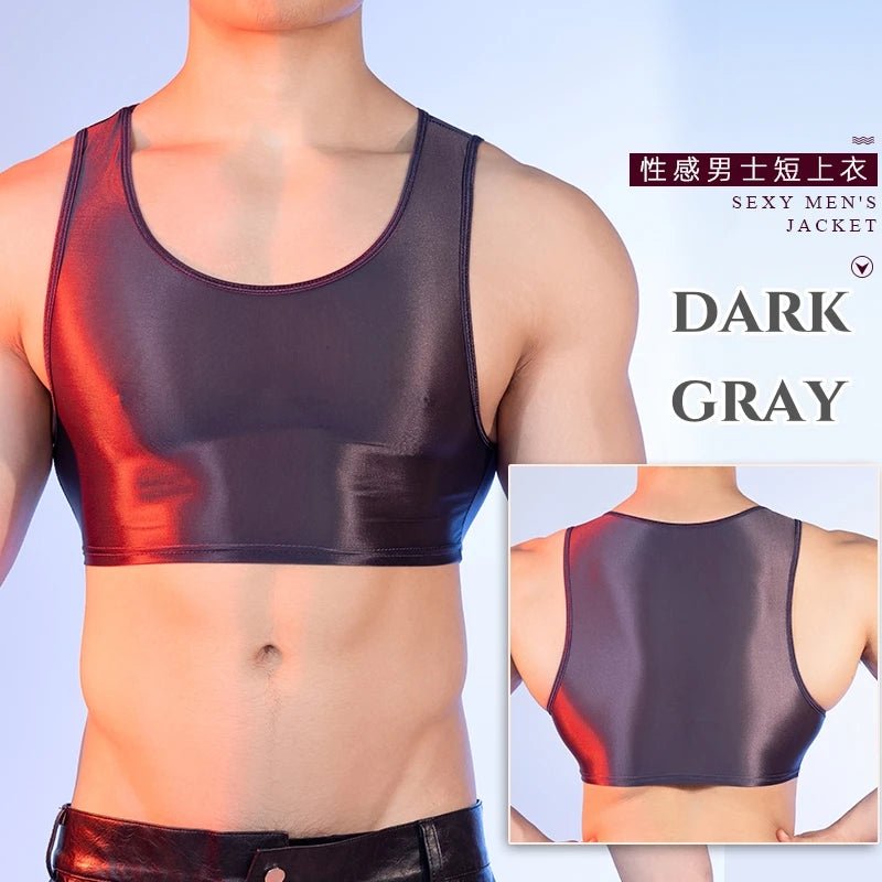 Men's Sexy Sleeveless Crop Tops - WOWihte