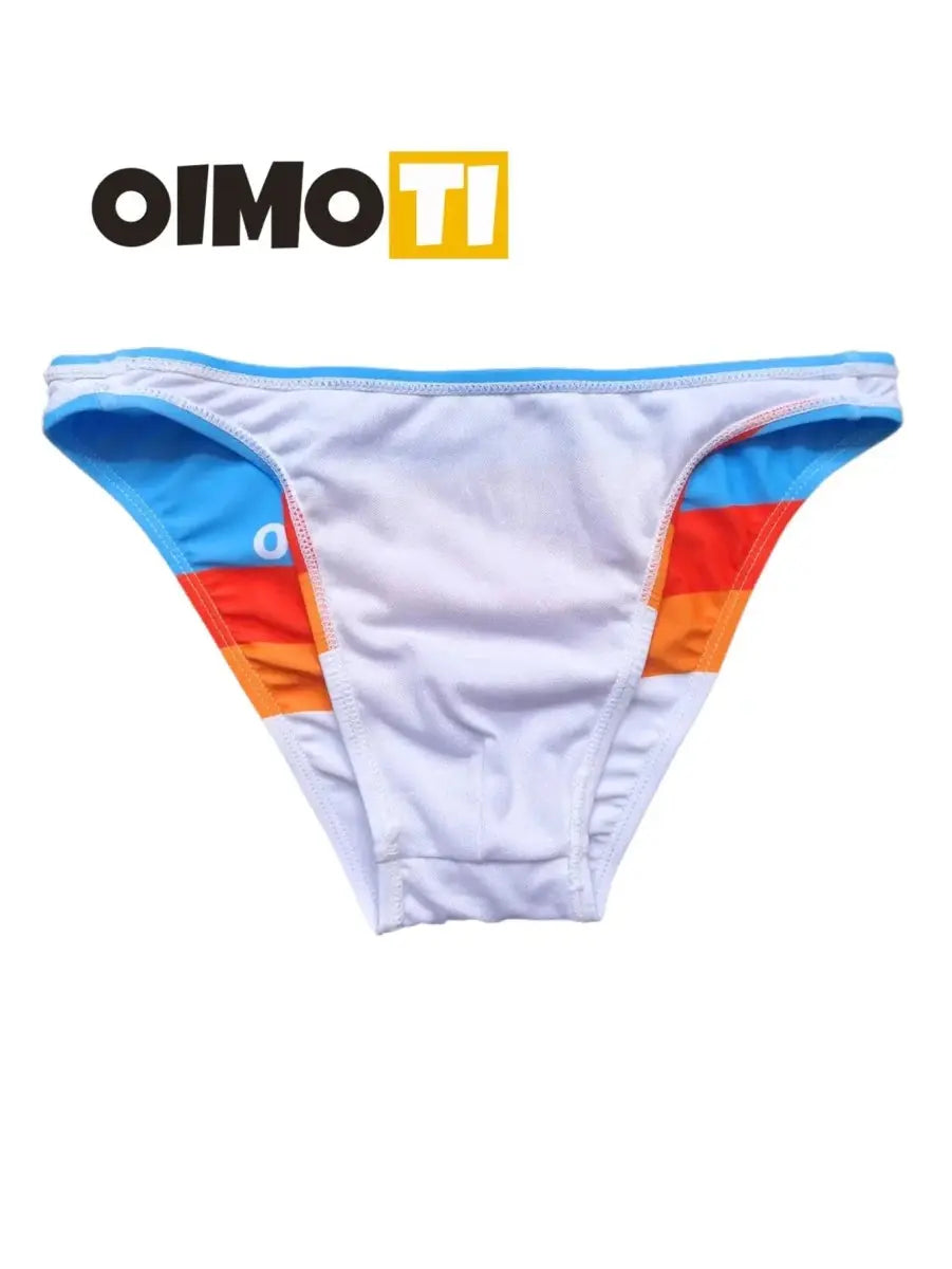 Men's sexy swimming briefs Hot spring pants High elastic swimming trunks - WOWihte