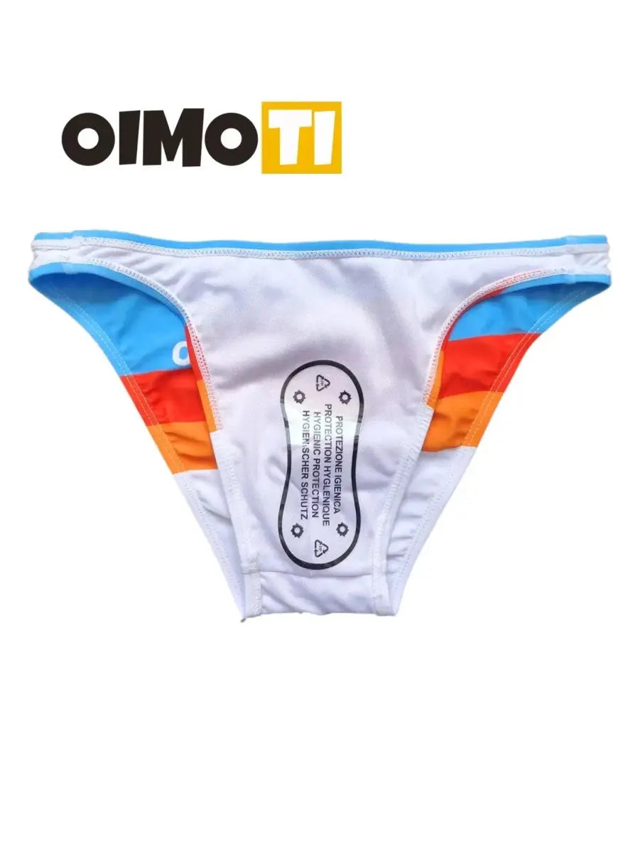 Men's sexy swimming briefs Hot spring pants High elastic swimming trunks - WOWihte